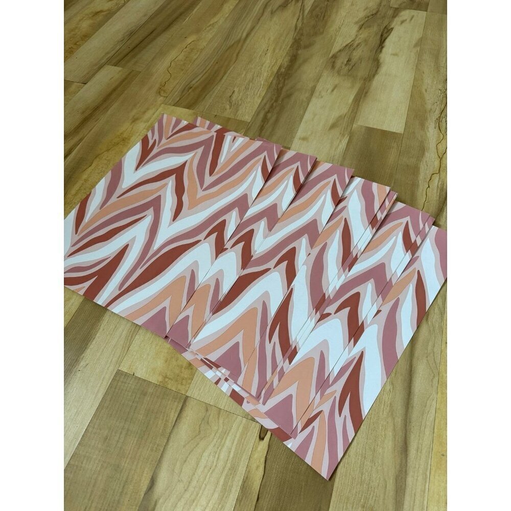 10 piece Main Street wallpaper new stick on pink designs